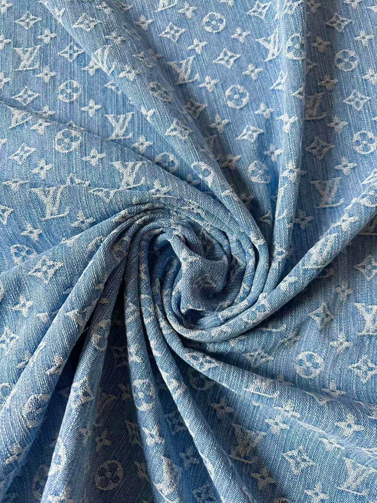 Fashion Bamboo Joint Wash LV Denim Fabric For Sewing Clothing,Bag ,Sneaker Upholstery Goods
