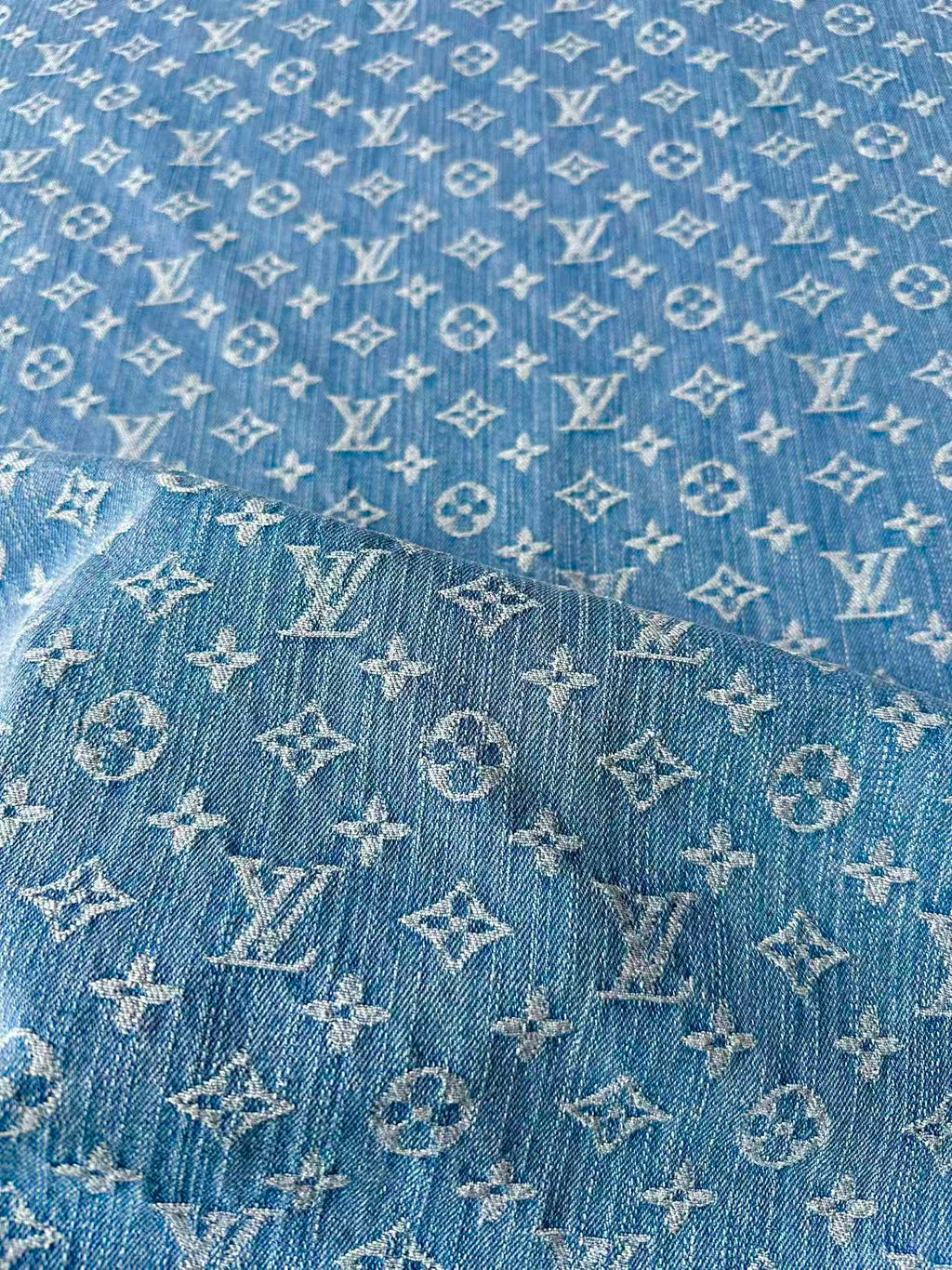 Fashion Bamboo Joint Wash LV Denim Fabric For Sewing Clothing,Bag ,Sneaker Upholstery Goods