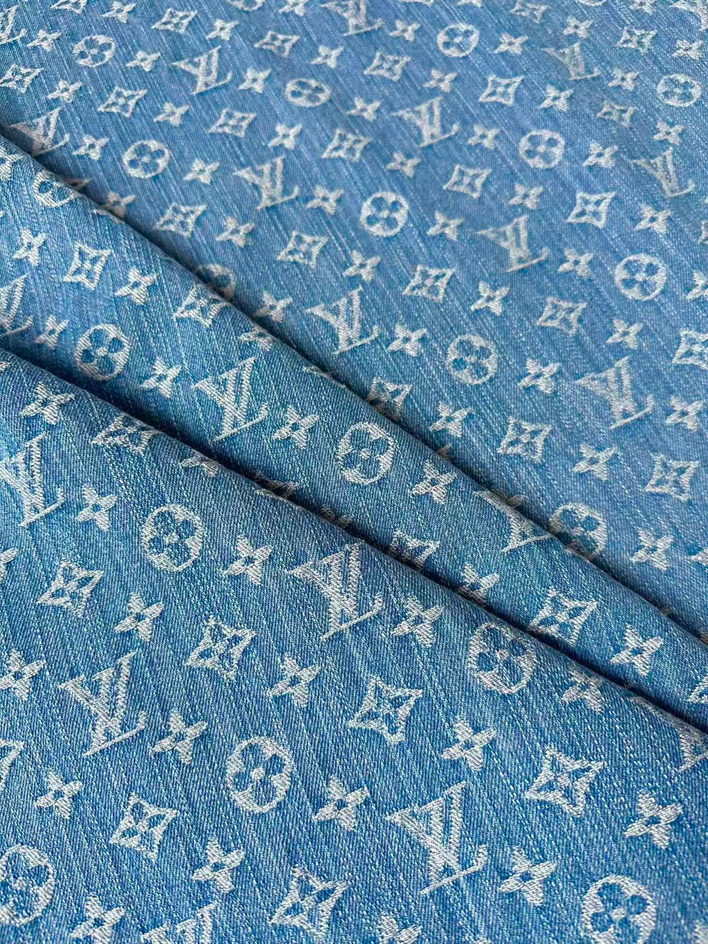 Fashion Bamboo Joint Wash LV Denim Fabric For Sewing Clothing,Bag ,Sneaker Upholstery Goods