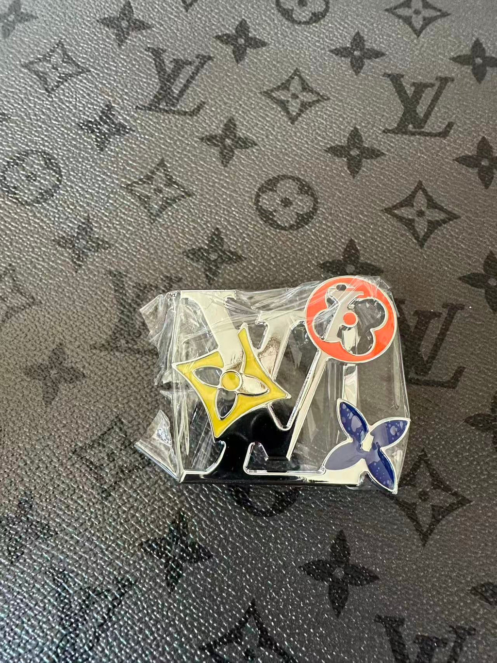 Fashion Sliver Colorful 4CM LV Steel Belt Head ,Belt Buckle For Handmade Leather Belt