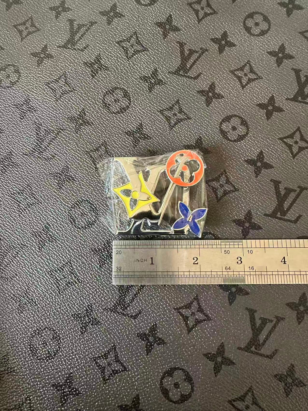 Fashion Sliver Colorful 4CM LV Steel Belt Head ,Belt Buckle For Handmade Leather Belt