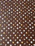 Craft LV With Point Flower Leather Fabric For Handmade Shoes, Sneaker Handicraft Goods By Yard