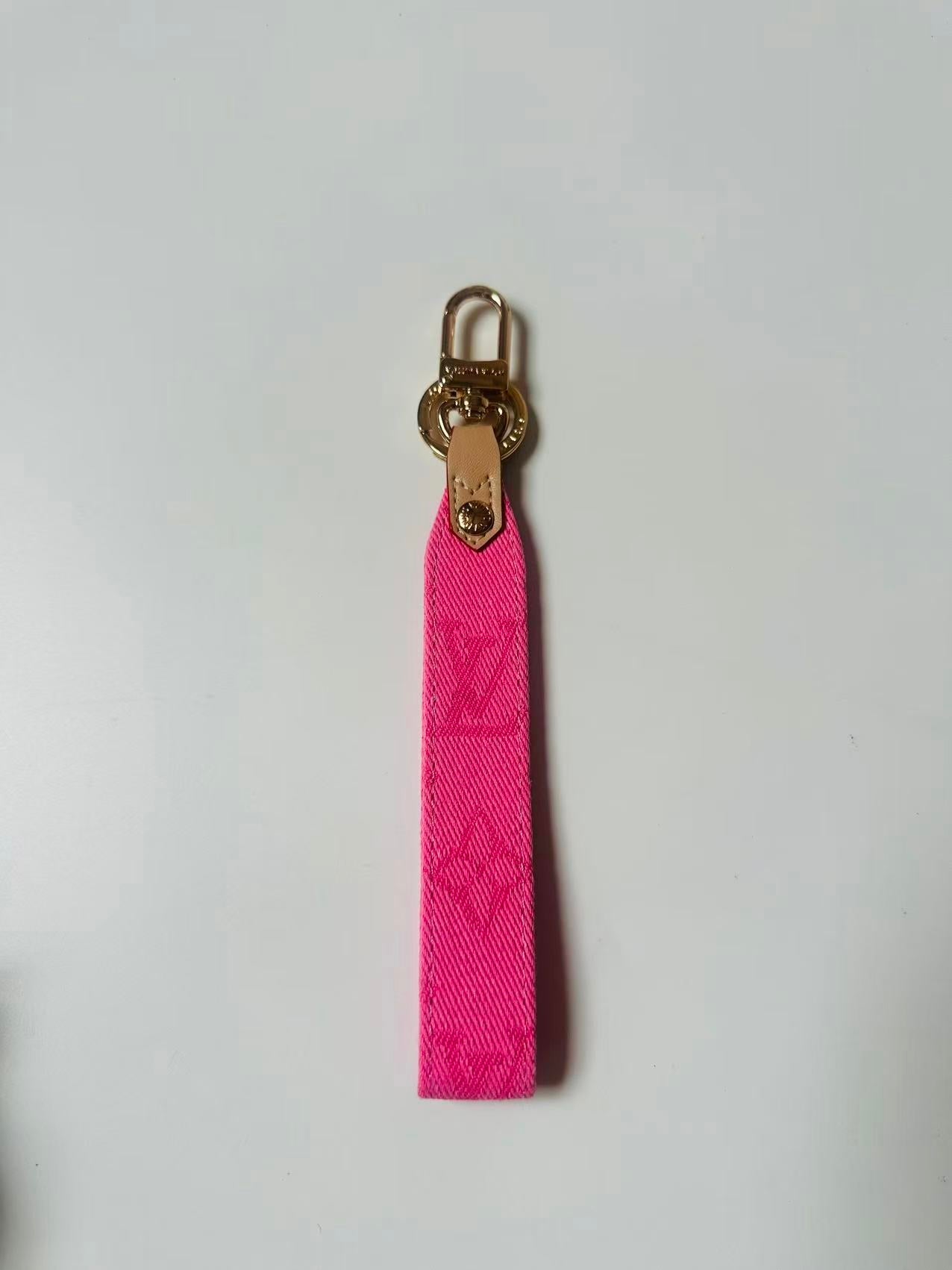 Craft Denim Keychain LV Monogram ,Luxury Bag Accessory Goods