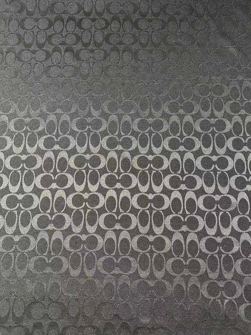 Classic Coach Jacquard Cloth Fabric For Handmade Clothing ,Bags ,Shoes Hat By Yards(Black)
