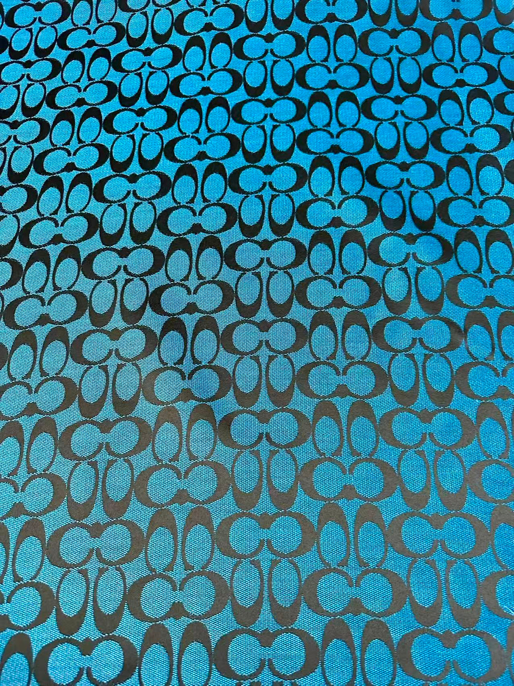 Classic Coach Jacquard Cloth Fabric For Handmade Clothing ,Bags ,Shoes Hat By Yards(Blue)