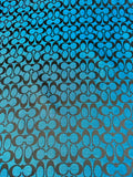 Classic Coach Jacquard Cloth Fabric For Handmade Clothing ,Bags ,Shoes Hat By Yards(Blue)
