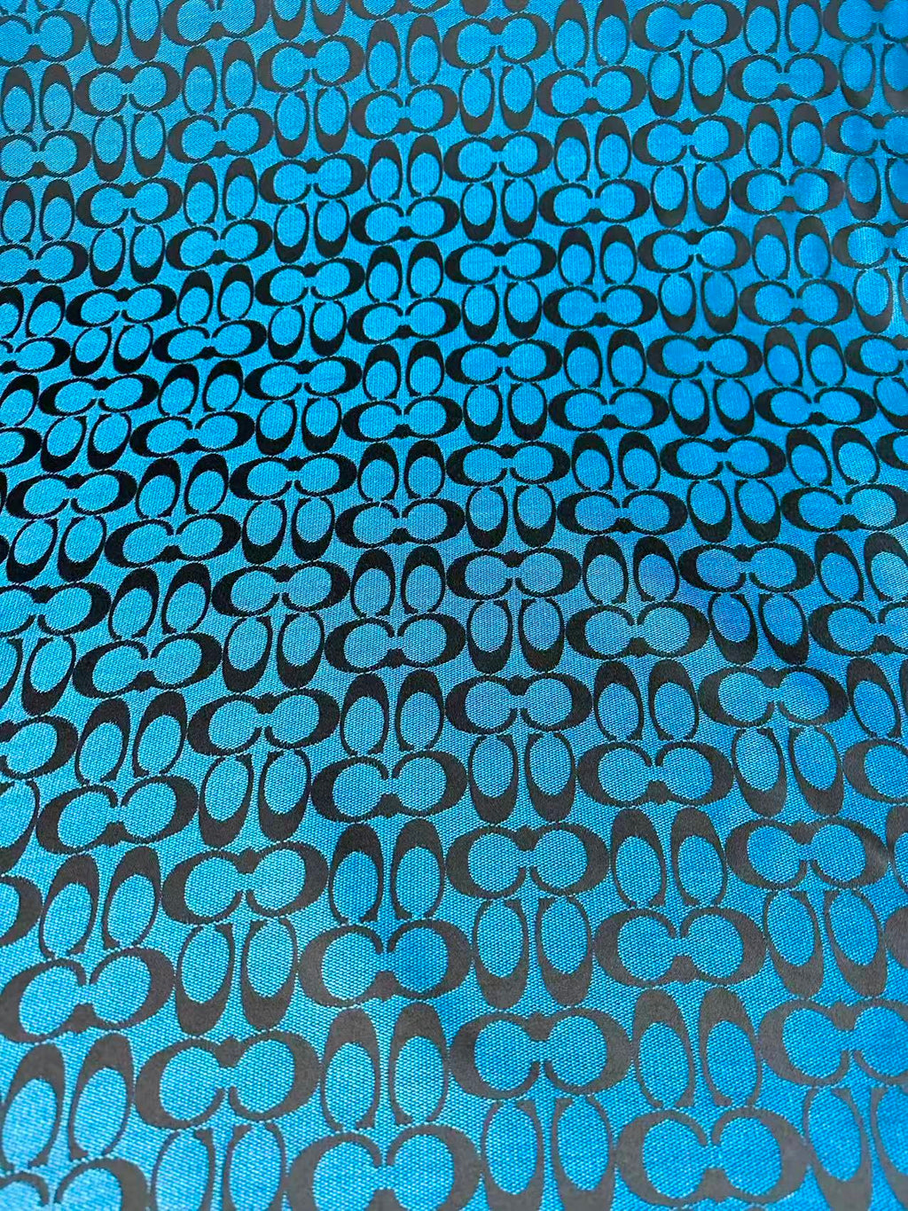Classic Coach Jacquard Cloth Fabric For Handmade Clothing ,Bags ,Shoes Hat By Yards(Blue)