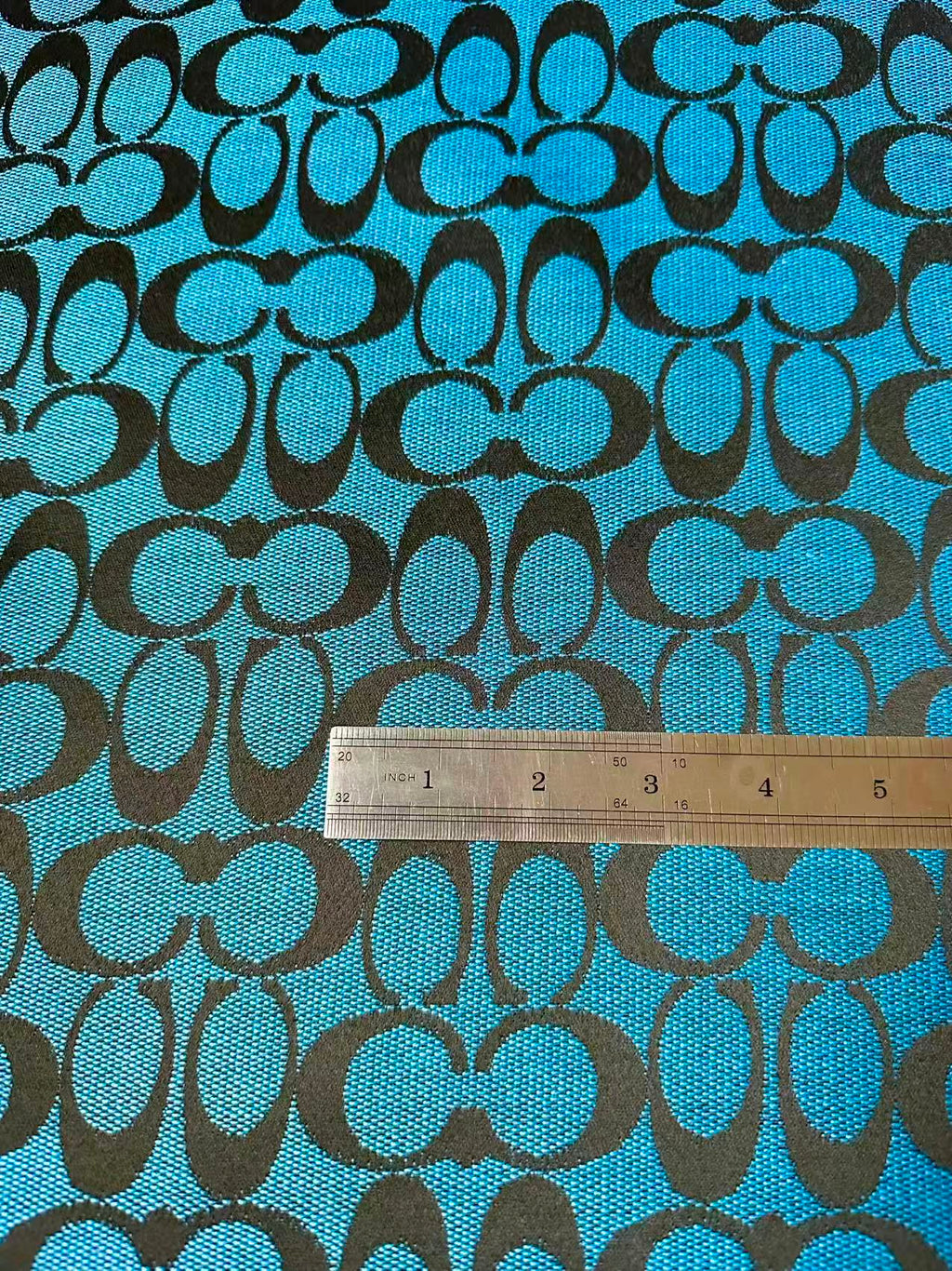 Classic Coach Jacquard Cloth Fabric For Handmade Clothing ,Bags ,Shoes Hat By Yards(Blue)
