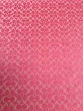 Classic Coach Jacquard Cloth Fabric For Handmade Clothing ,Bags ,Shoes Hat By Yards(Pink)