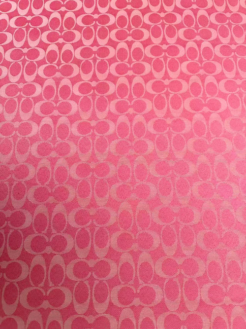 Classic Coach Jacquard Cloth Fabric For Handmade Clothing ,Bags ,Shoes Hat By Yards(Pink)