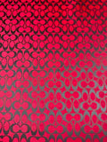 Classic Coach Jacquard Cloth Fabric For Handmade Clothing ,Bags ,Shoes Hat By Yards(Red)