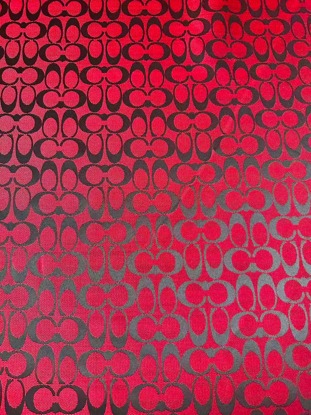 Classic Coach Jacquard Cloth Fabric For Handmade Clothing ,Bags ,Shoes Hat By Yards(Red)