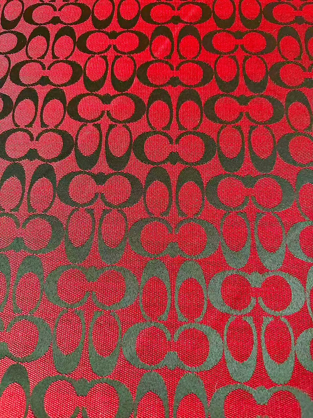 Classic Coach Jacquard Cloth Fabric For Handmade Clothing ,Bags ,Shoes Hat By Yards(Red)