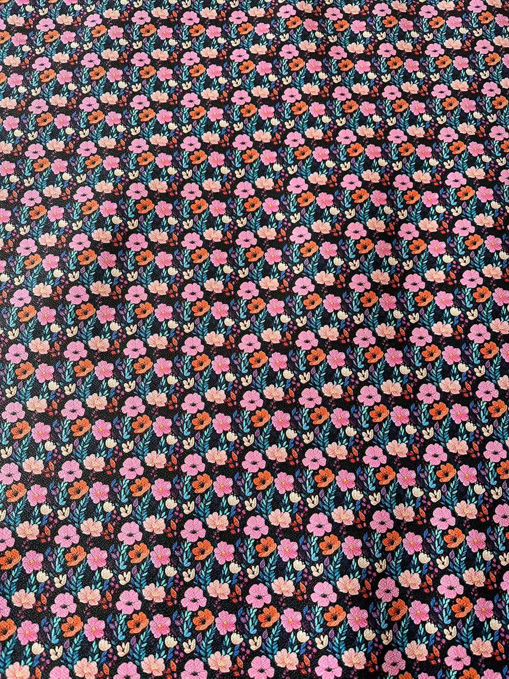 Fashion Flower Leather Fabric For Handmade Shoes, Sneaker ,Bag Upholstery Goods By Yard
