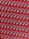 Fashion Dior Canvas Jacquard Fabric Cloth Bags Fabric Shoes Fabric Hat Fabric By Yards(Red)