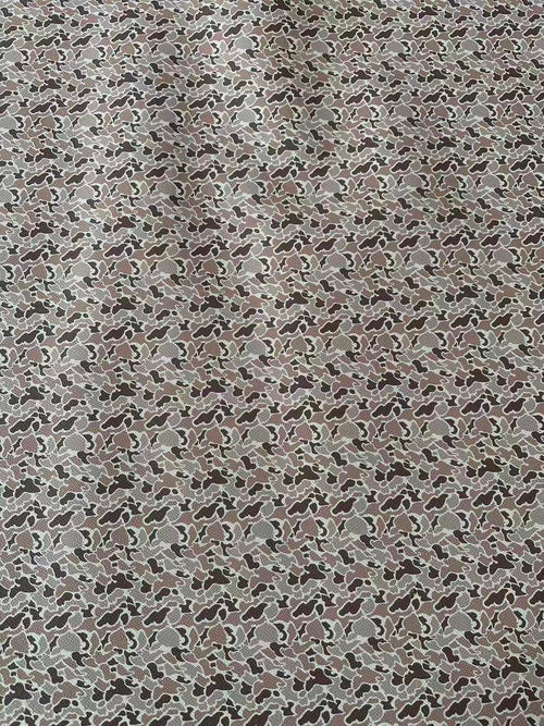 Fashion Gray Camouflage Leather Fabric For Handmade Sneaker , Bag Upholstery Goods By Yard