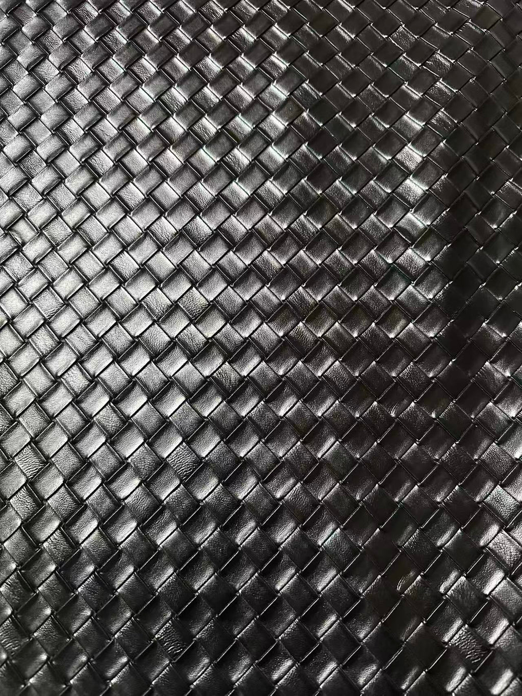 Fashion Black Plaid Texture PU Leather Fabric For Handmade Car,Motorcycle Seats,Shoes Goods By Yard