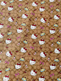 Fashion Hello Kitty With Coach Cake Design Leather Fabric For Handmade Handicraft By Yards