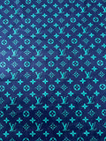 Fashion Dark Blue With Turquoise Suede Fabric For Handmade Sneaker,Car Upholstery and Apparel By Yard