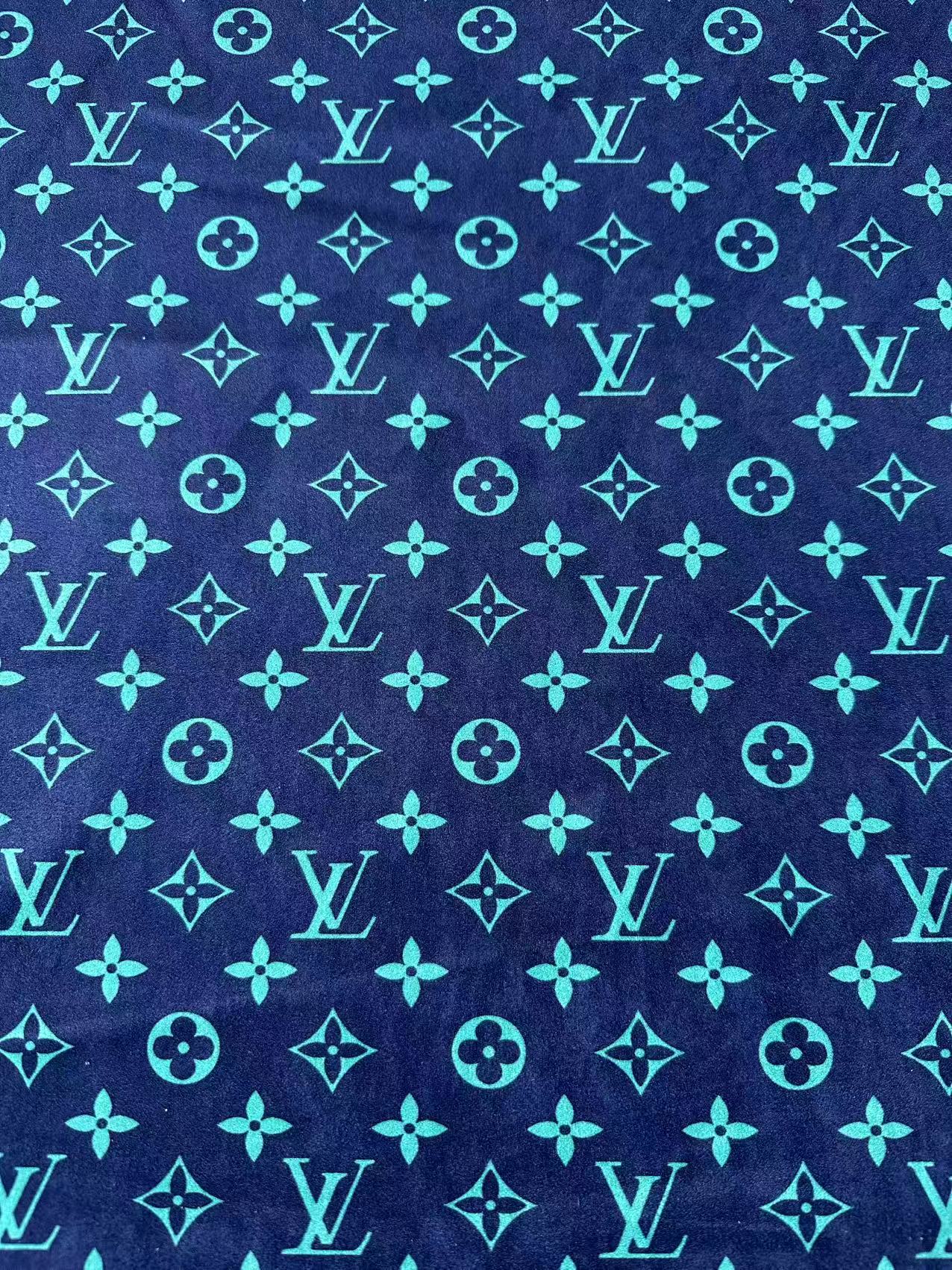 Fashion Dark Blue With Turquoise Suede Fabric For Handmade Sneaker,Car Upholstery and Apparel By Yard