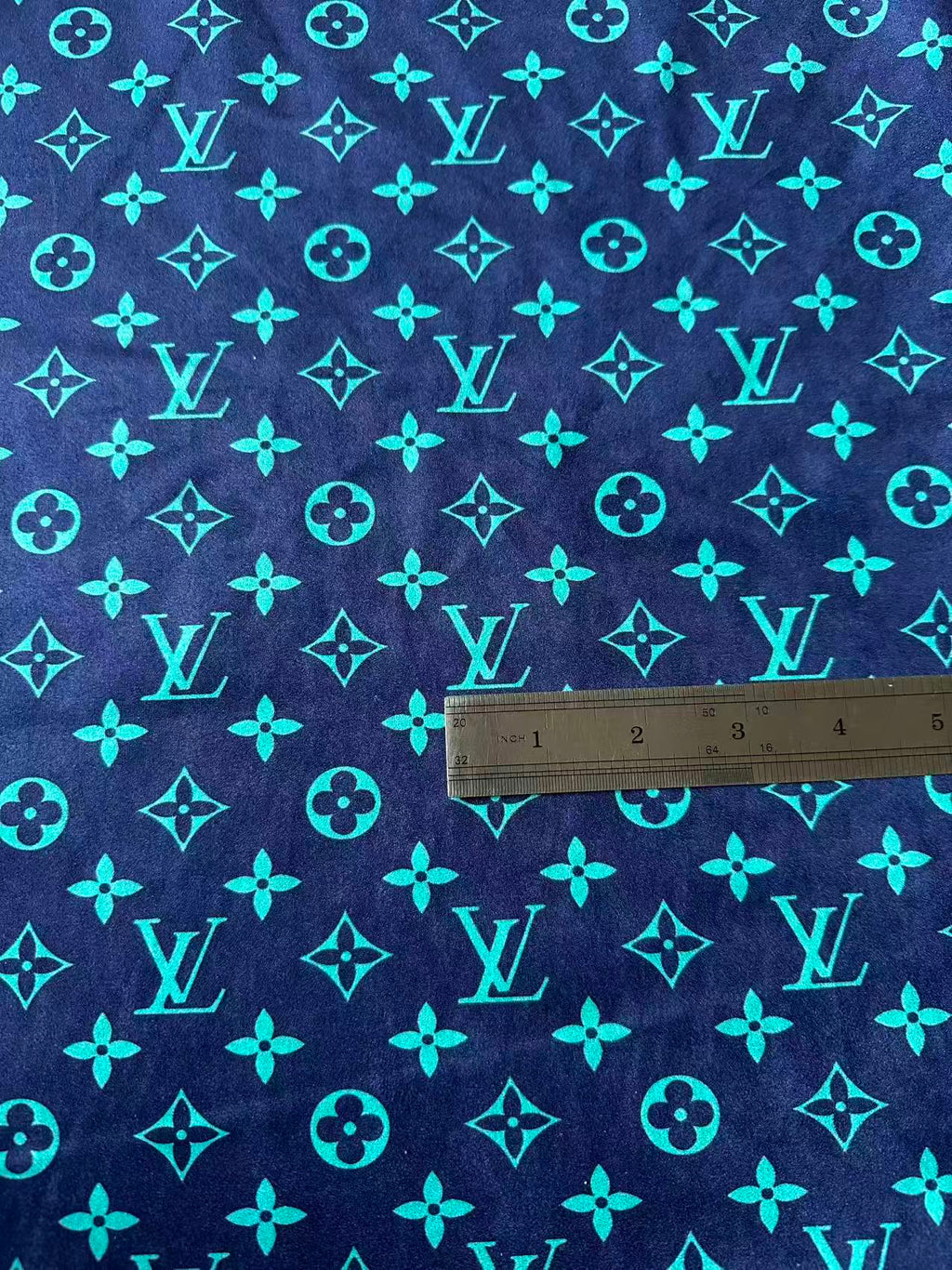 Fashion Dark Blue With Turquoise Suede Fabric For Handmade Sneaker,Car Upholstery and Apparel By Yard