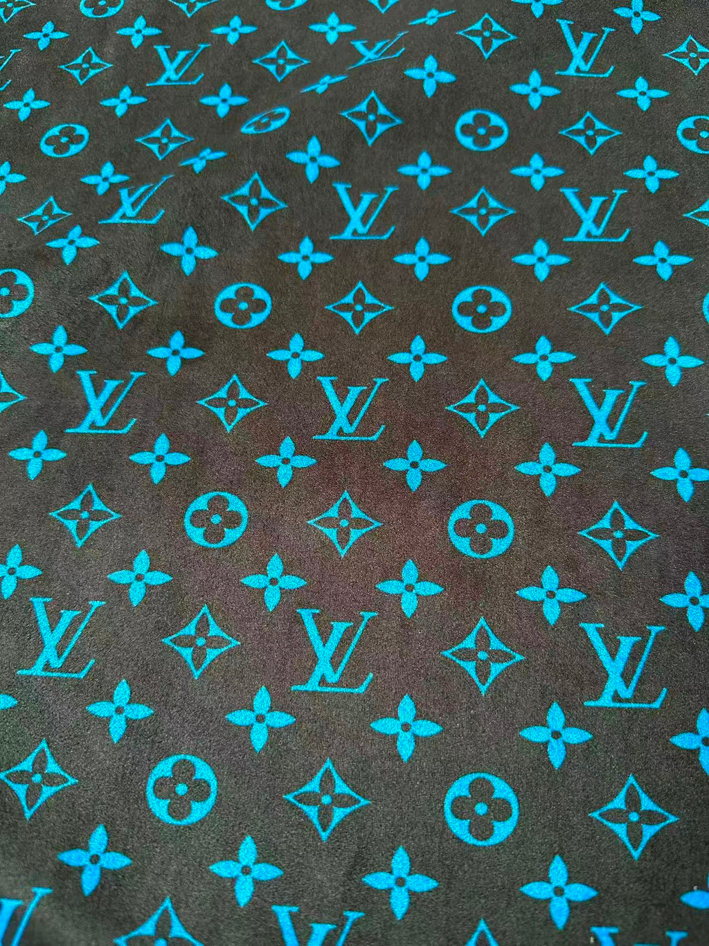 Fashion Black With Blue Suede Fabric For Handmade Sneaker,Car Upholstery and Apparel By Yard
