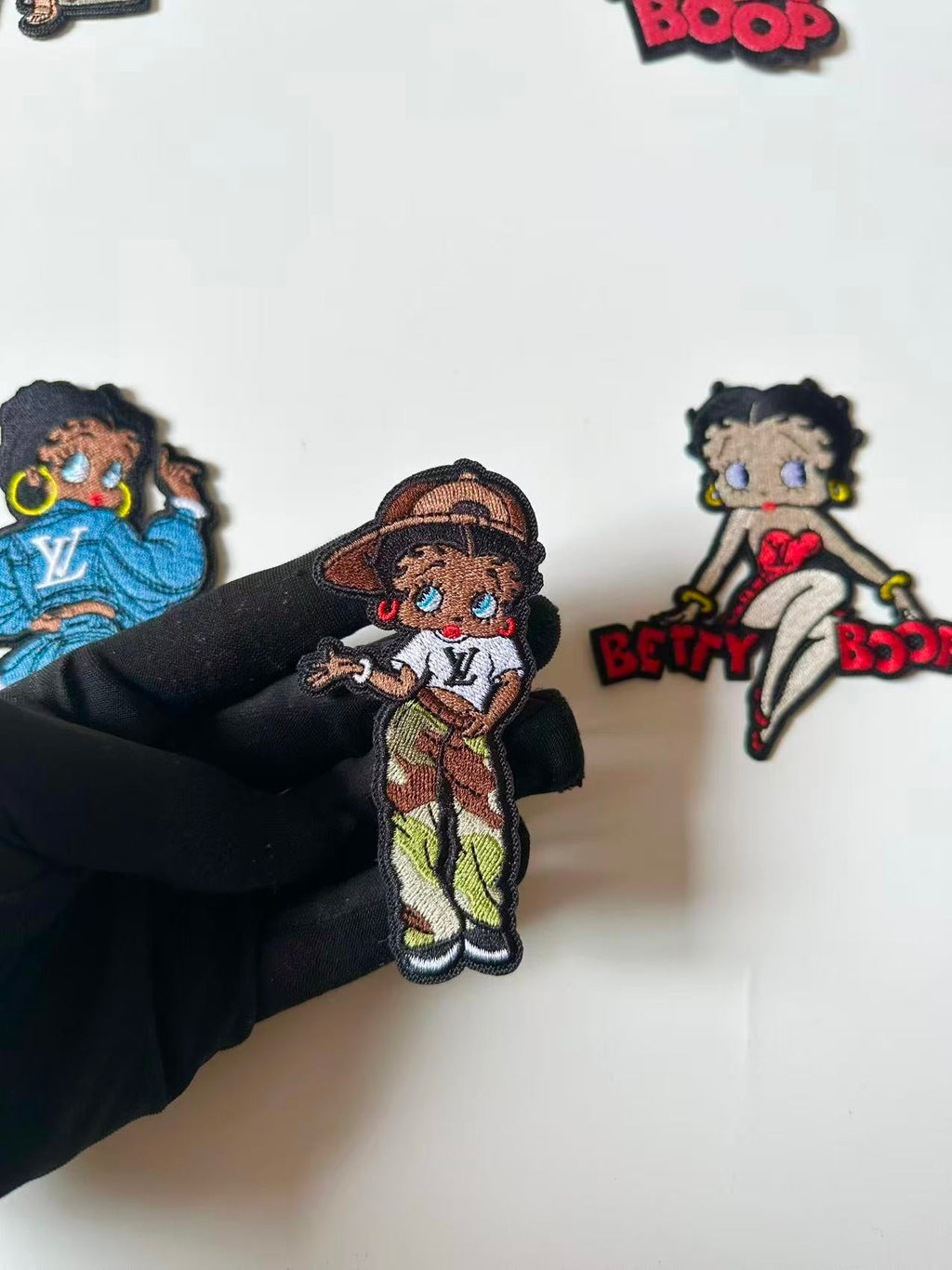 Craft Embroidery LV Miss Betty Jacquard Patches For Customized Apparel