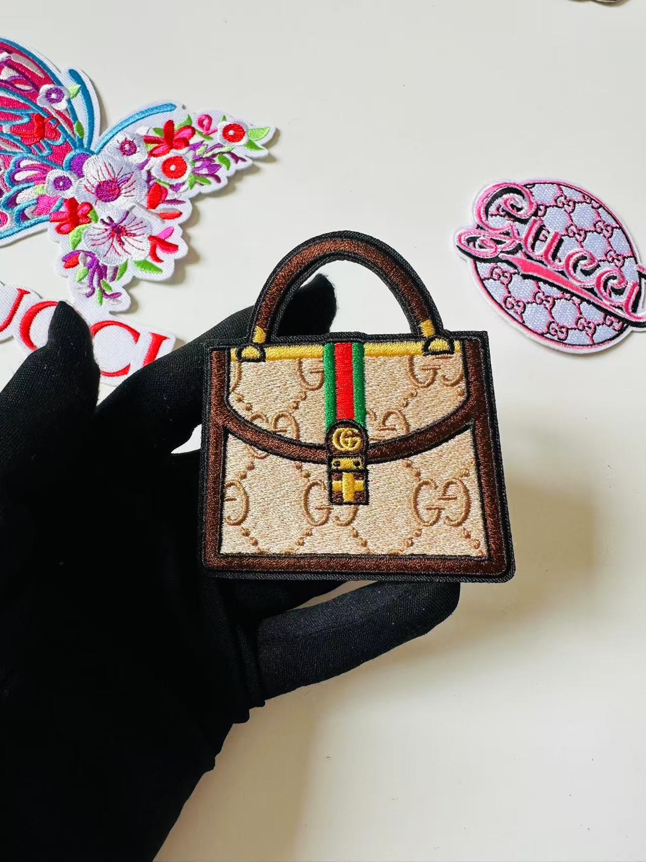 Craft Embroidery Gucci Jacquard Patches For Customized Clothing