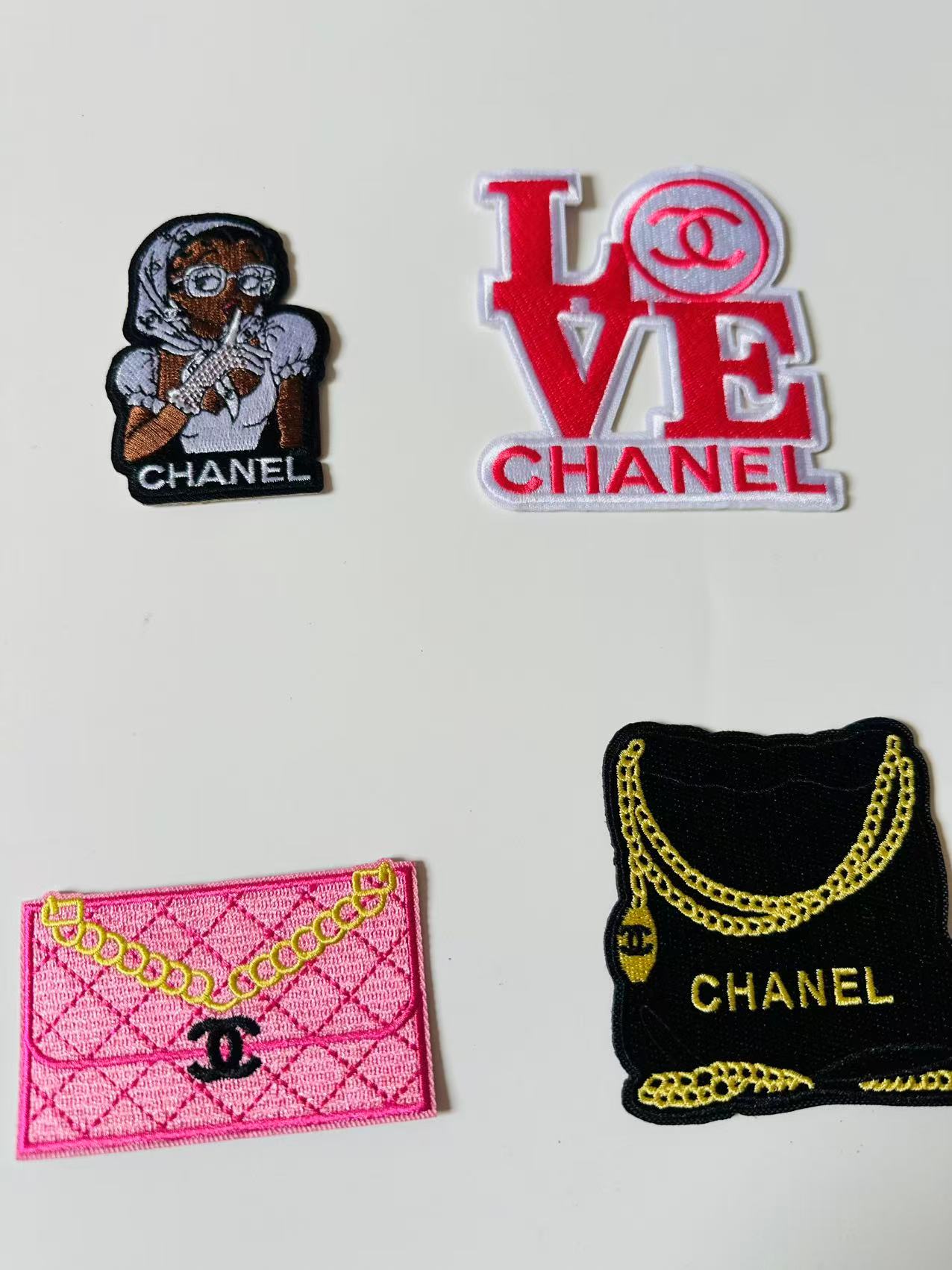 Craft Embroidery Chanel Jacquard Patches For Customized Clothing