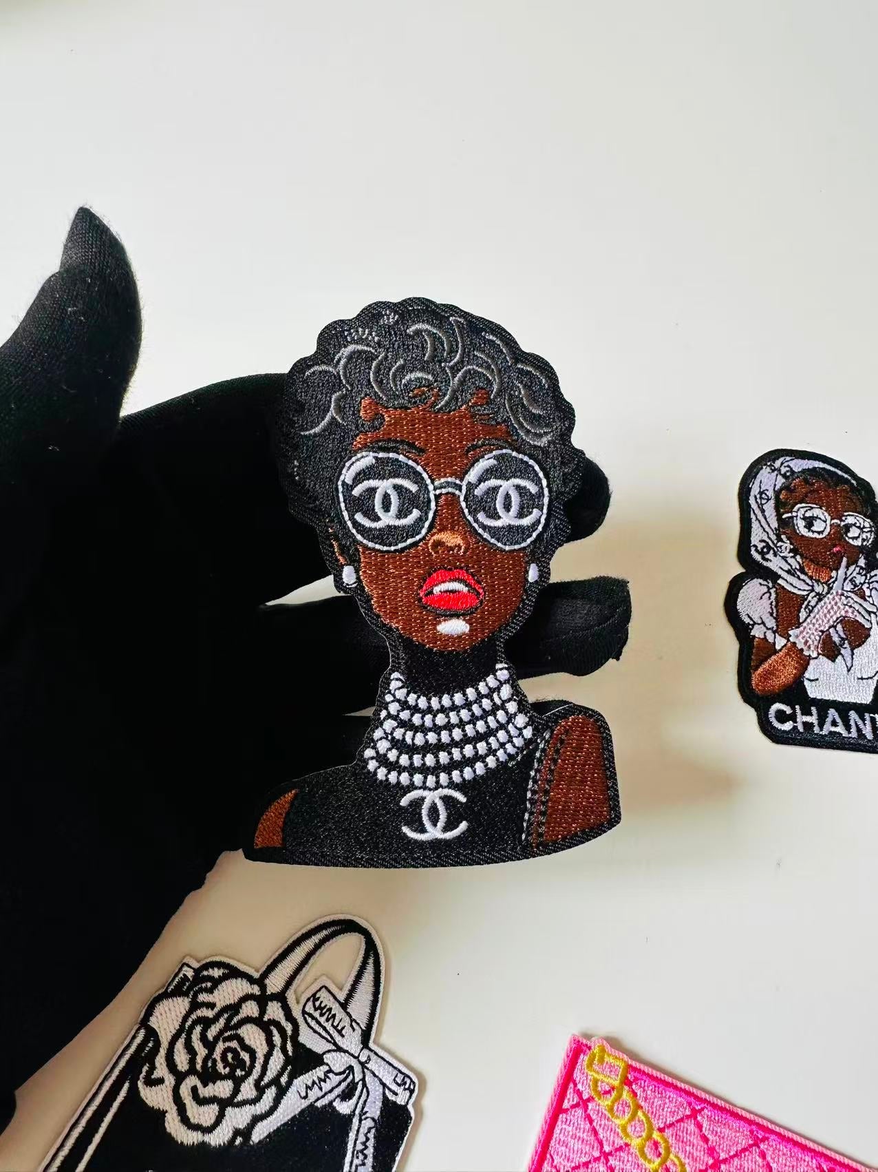 Craft Embroidery Chanel Jacquard Patches For Customized Clothing