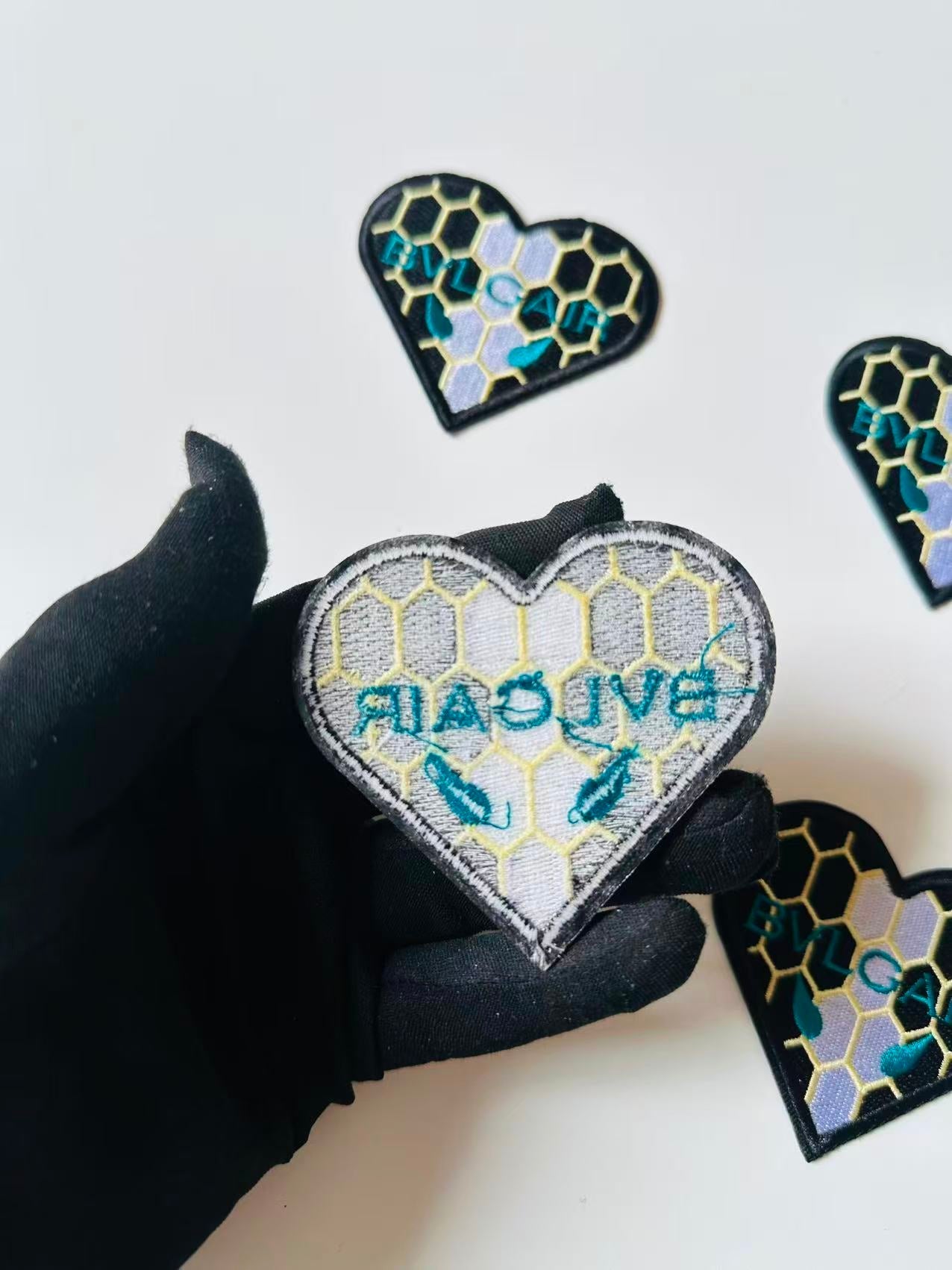 Craft Embroidery Bvlgari Jacquard Patches For Customized Clothing
