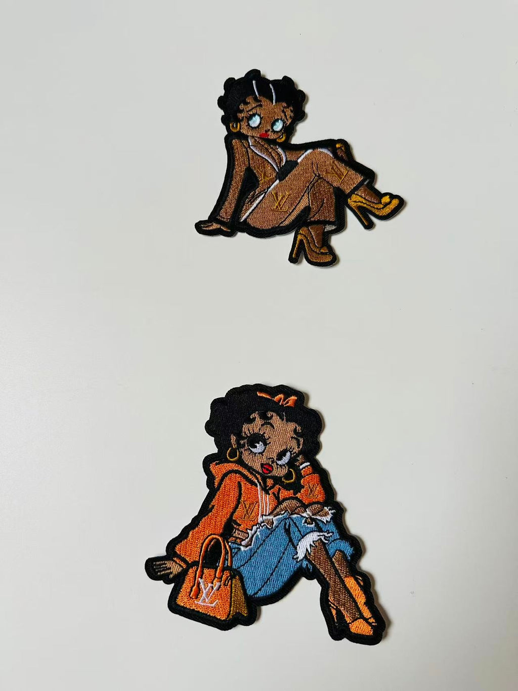Craft Embroidery LV Miss Betty Jacquard Patches For Customized Clothing
