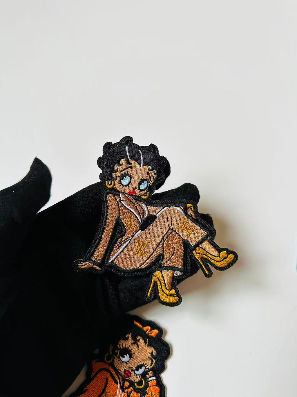 Craft Embroidery LV Miss Betty Jacquard Patches For Customized Clothing
