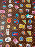 Fashion LV Vinyl DIY Leather Fabric For Handmade Sneaker, Bag,Upholstery Goods By Yard