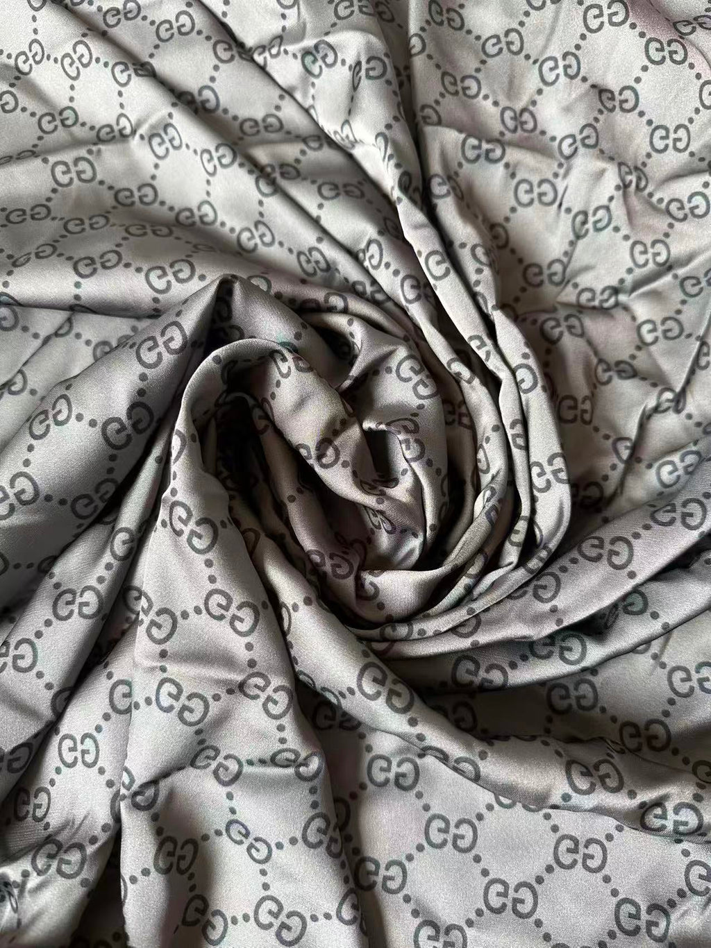Classic Gucci Satin Shiny Cloth Fabric For Handmade Sewing Scarf ,Clothing Shoes By Yard