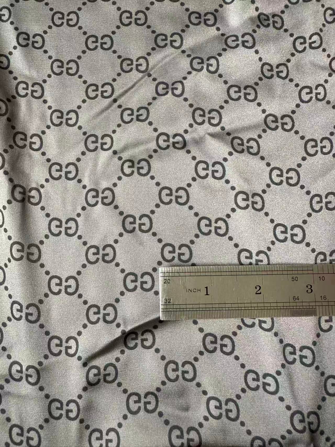 Classic Gucci Satin Shiny Cloth Fabric For Handmade Sewing Scarf ,Clothing Shoes By Yard