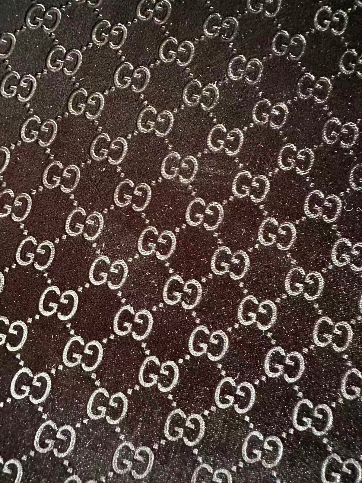 Popular Luxury Gucci Knitting Velvet Fabric For Handmade Sneaker,Car Upholstery and Apparel By Yard (Black)