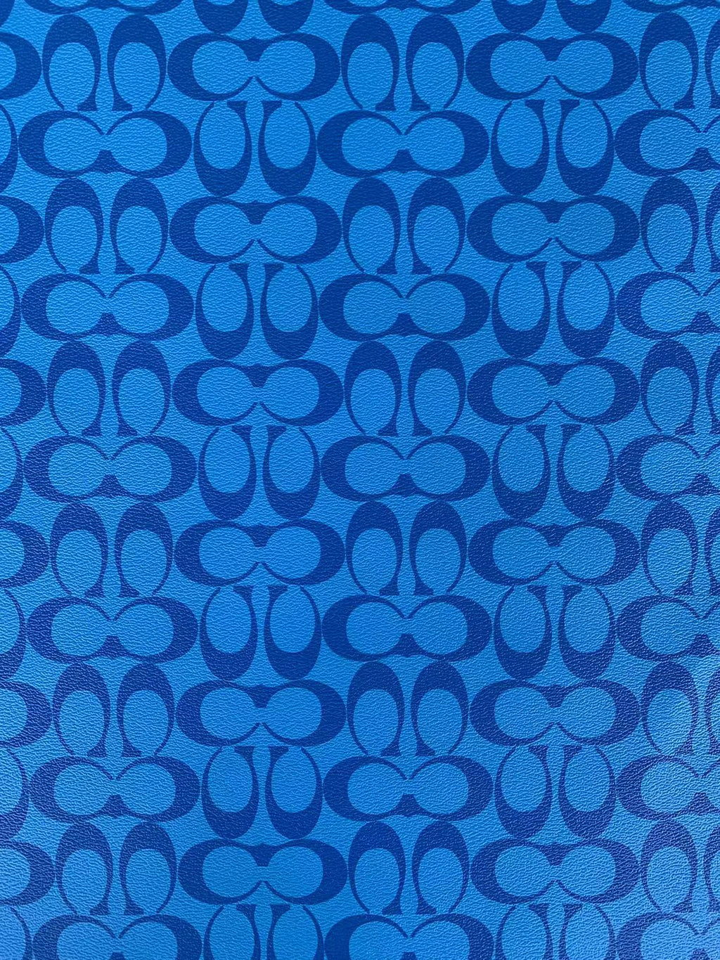 Classic  Coach  Leather Case Fabric, Handmade Bag Fabric, Hand-made Shoes  Leather Fabric By Yard (Blue)