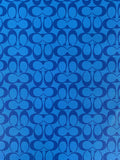 Classic  Coach  Leather Case Fabric, Handmade Bag Fabric, Hand-made Shoes  Leather Fabric By Yard (Blue)