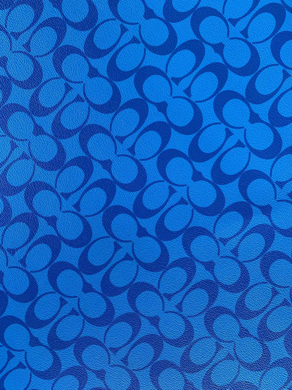 Classic  Coach  Leather Case Fabric, Handmade Bag Fabric, Hand-made Shoes  Leather Fabric By Yard (Blue)