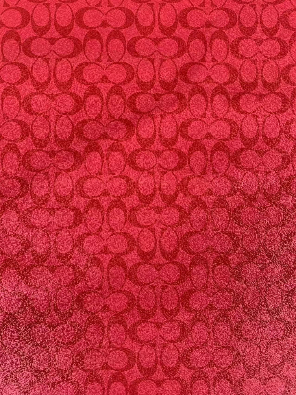 Classic Coach Leather Case Fabric, Handmade Bag Fabric, Hand-made Shoes  Leather Fabric By Yard (Red)
