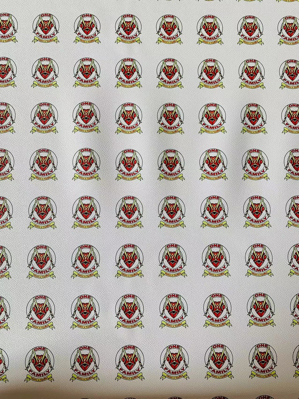 Fashion White Ant Design Leather Fabric For Handmade Goods