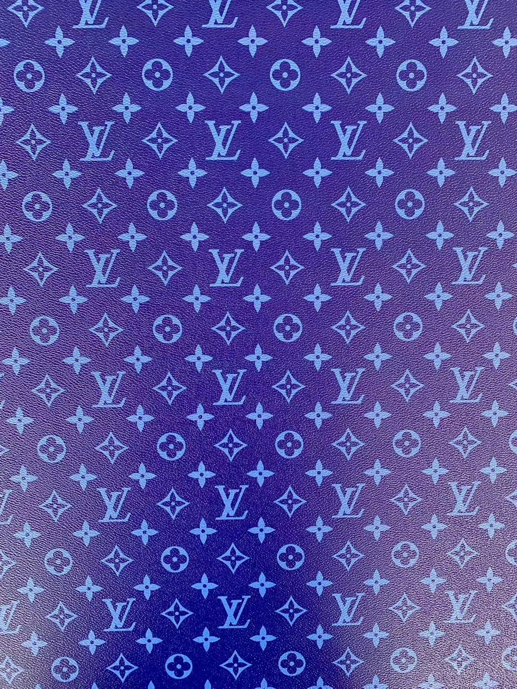 Classic LV Vinyl crafting leather fabric  Bag leather ,shoes leather ,Handicraft leather ( Dark Blue)