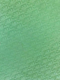 Classic Dior Embossed  Craft Leather Fabric Shoes Leather , Bags Leather Fabric By Yards (Light Green)