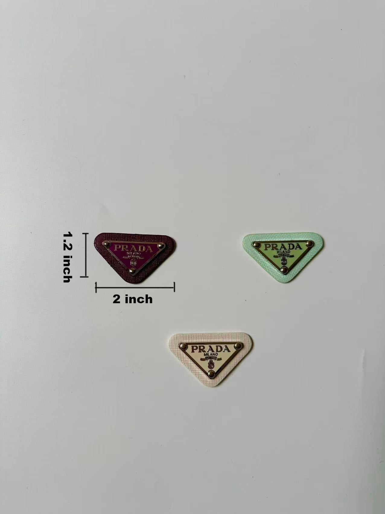 New Color Update Prada Tags Metal with Rubber Material For Handmade Goods