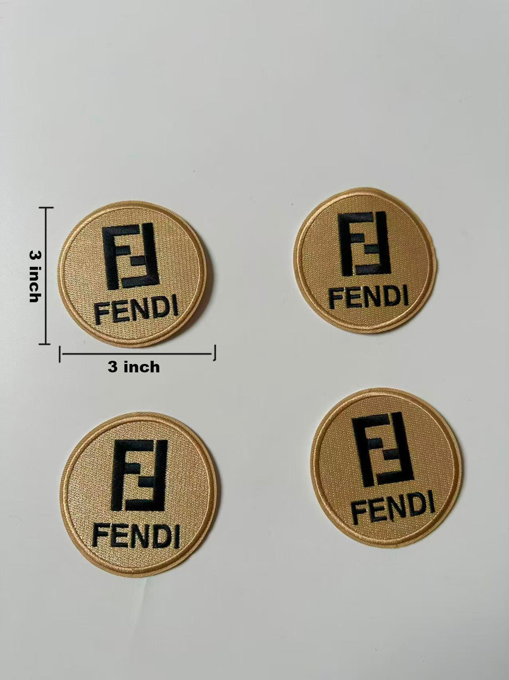 Craft Embroidery Fendi Jacquard Patches For Customized Clothing